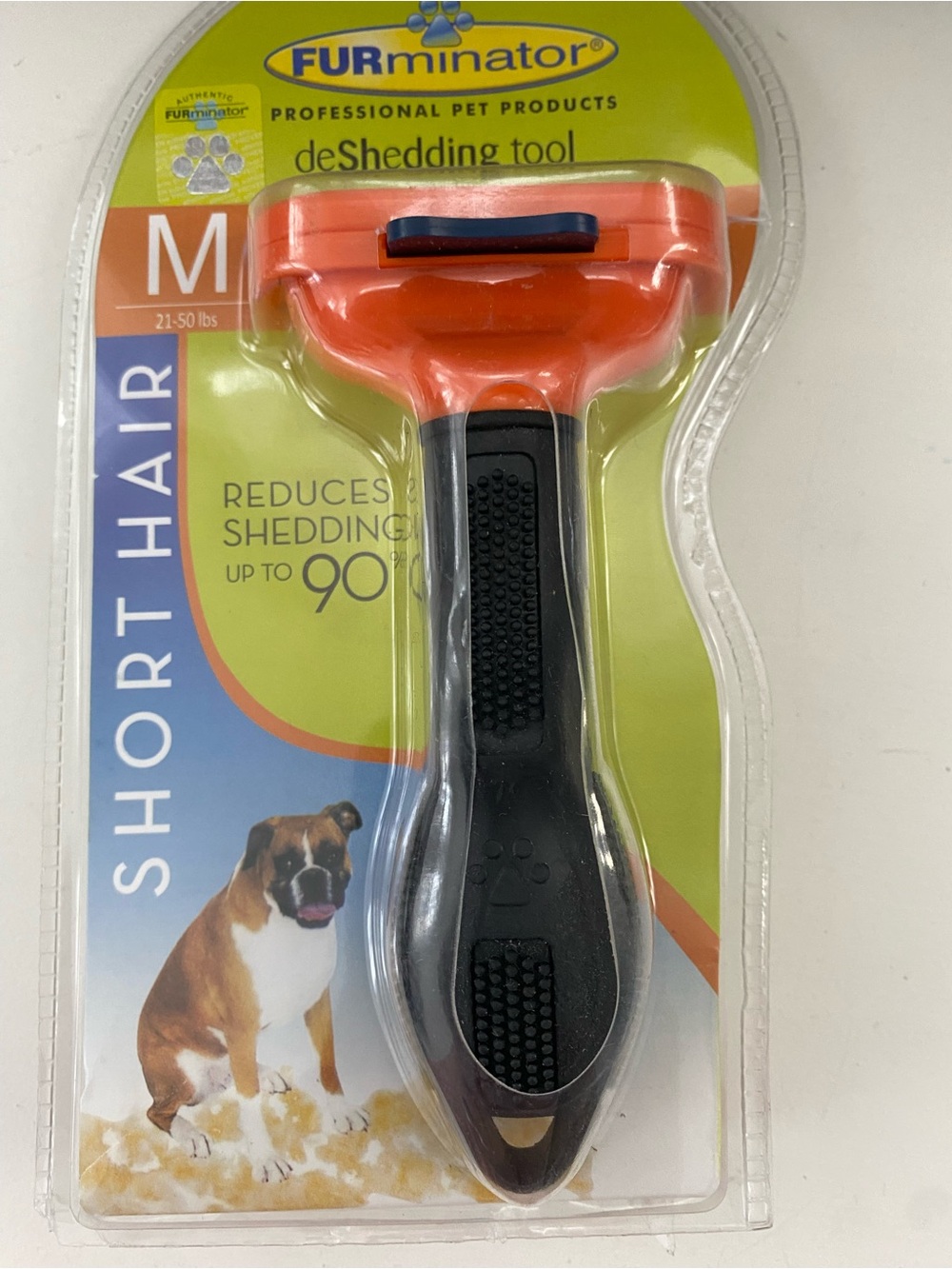 FURminator Short Hair deShedding Tool - Orange and Black